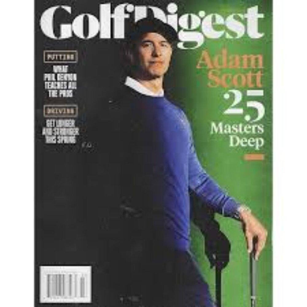 Golf Digest Magazine - Adam Scott Cover - March/April 2026 Single Issue Fandom